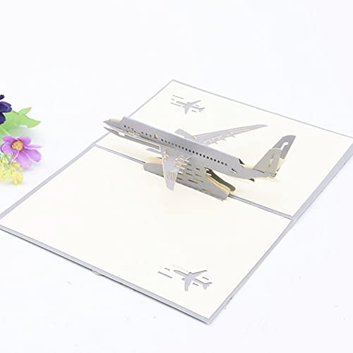 Biglietto d'auguri con motivo aereo 3D pop up, per...