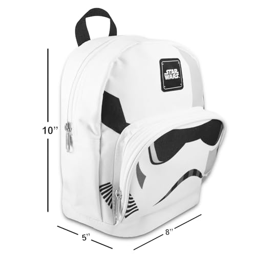 Star Wars Mini Backpack Set - 10” Canvas Storm Trooper Backpack with Front Pocket and Bottle | Star Wars Backpack Bundle4