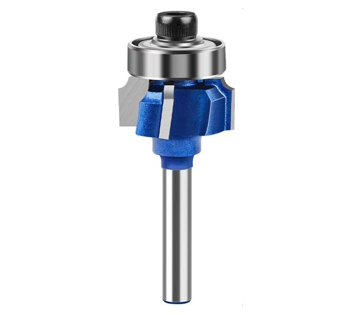 Corner Router Bit Set, 6mm Flush Trimming Bits, R1 R2 R3 Carbide Edge Banding Trimmer for Woodworking (R2)-image-40