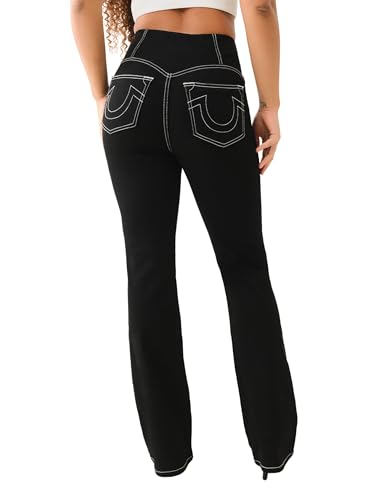 True Religion Women's Becca High-Rise Bootcut Jeans with Corset Detailing