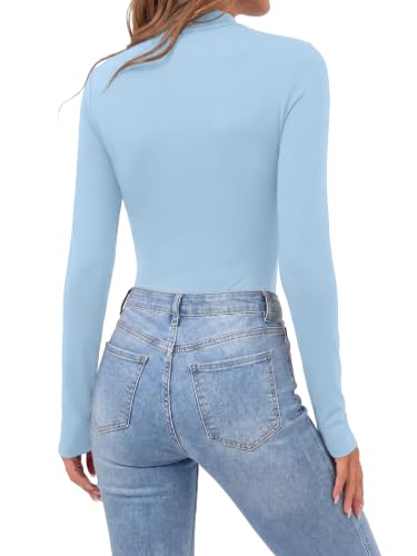 Image of OPOIPIN Women's Long Sleeve Basic Bodysuit