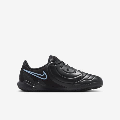 Nike Jr. Tiempo Legend 10 Club Little/Big Kids' Indoor/Court Low-Top Soccer Shoes (Black/Black)3