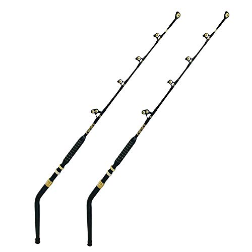 EatMyTackle Bent Butt Saltwater Fishing Rod | Blue Marlin Tournament Edition (80-100lb. 2 Pack)