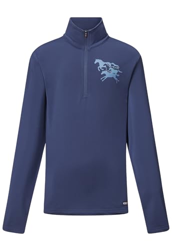 Kerrits Kids In Stride Quarter Zip Equestrian Fleece Tech Top – Lightweight, Fleece-Lined Kids Winter Horse Riding Shirt