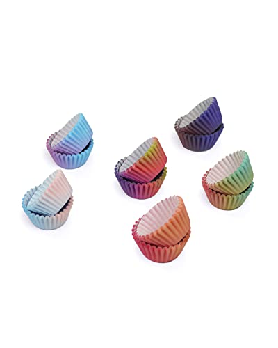 Mini Cupcake Liners Cupcake Cups 300-Count Food Grade Gradient Design Cupcake Papers Baking Cups Cupcake Wrappers(Small Size) Qiqee #TOP2