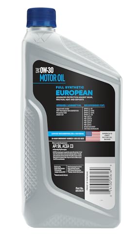 Image of Valvoline European Vehicle Full Synthetic SAE 0W-30 Motor Oil 1 QT, Case of 6