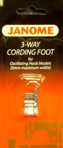 Pie para costura Janome 3-Way Cording Foot modelo 200126009 miniatura 1