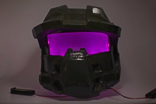 Image of [ Rectangular ] for Master Chief Helmet Lamp Titan Lamp Batman led Light Decorations Flexible Helmet Lights Cosplay DIY kit RGB Superhero for Men Gifts Pink