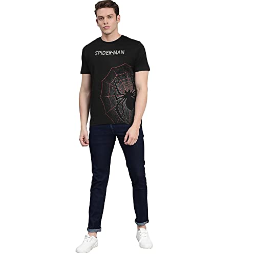 Image of Free Authority Mickey & Friends Printed Regular Fit Green Cotton Men's T-Shirt