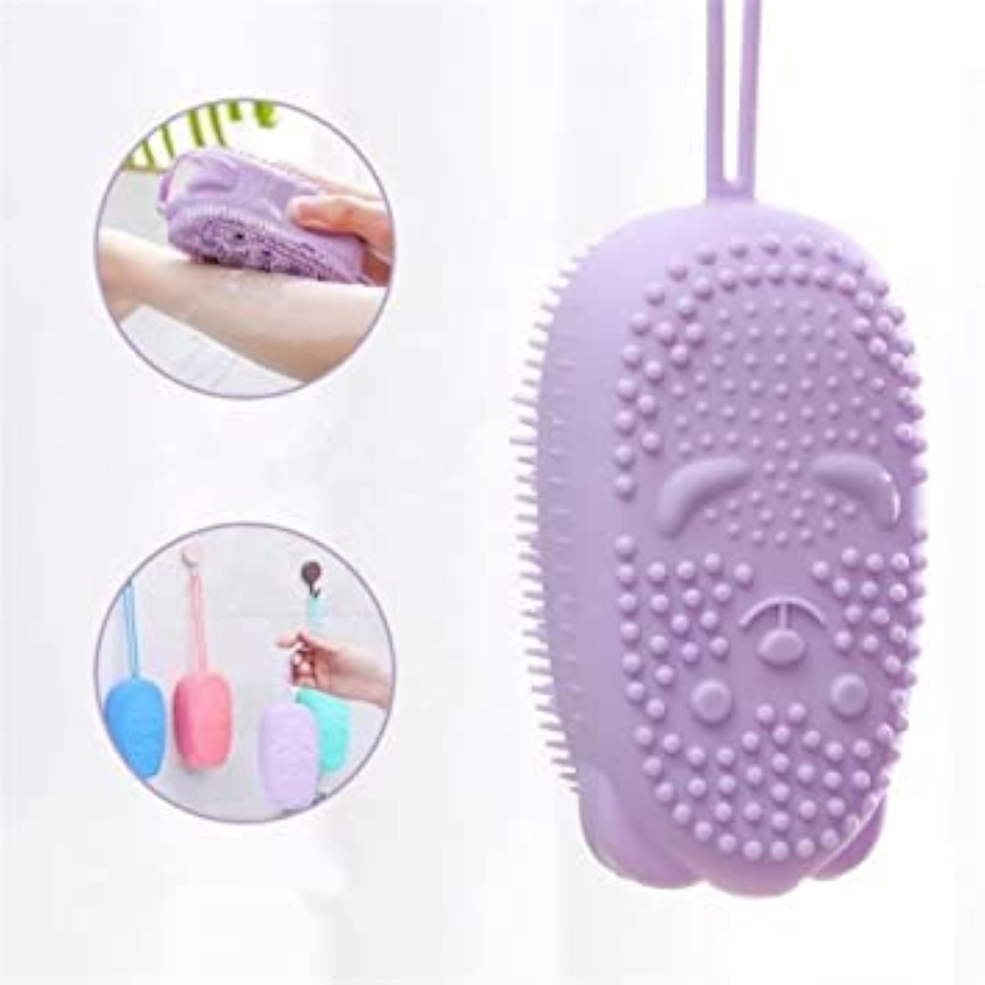 Bubble Bath Brush, Silicone Bath Body Scrubber