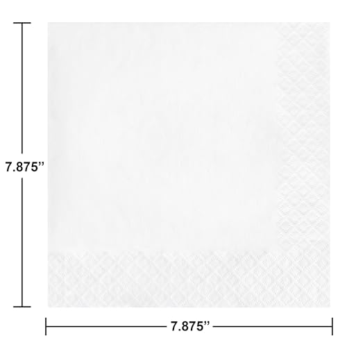 Serviettes en papier jetables table blanche 3 plis Creative Converting