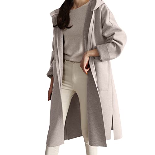 Veste femme mi saison chaude et blouson épais en cuir avec capuche amovible