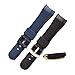 KAXSFE Correa de silicona lujo azul y negra 24 mm compatible con Graham Strap Racing Imagen de KAXSFE Correa de silicona lujo azul y negra 24 mm compatible con Graham Strap Racing