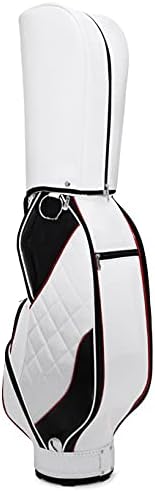 with 5-Compartment Divider Portable Golf Bag Made of Waterproof wear-Resistant and Fabric Easy to Carry Ladies and Men's Golf Bags Black (White)