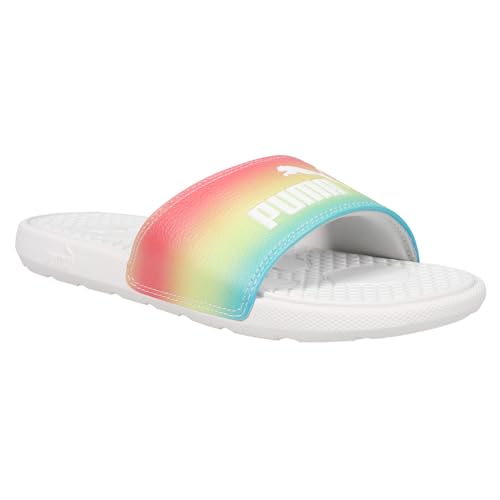 PUMA Womens Cool Cat Bright Slides Casual Sandals Casual Low Heel 1-2" - White2