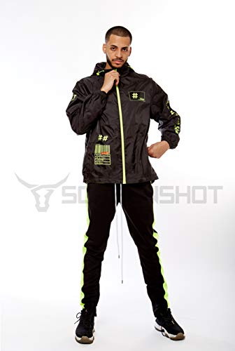 Image of Screenshotbrand Lightweight Hooded Water Resistant Windbreaker - Zip-up Fashion Map Print Rain Jacket