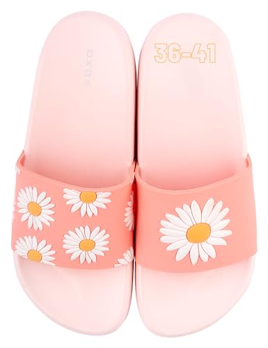 Image of soxo Sliders Women Flip Flops Slides Woman Gift For Her Flip Flop Womens Flipflops 5.5-6.5 Daisies