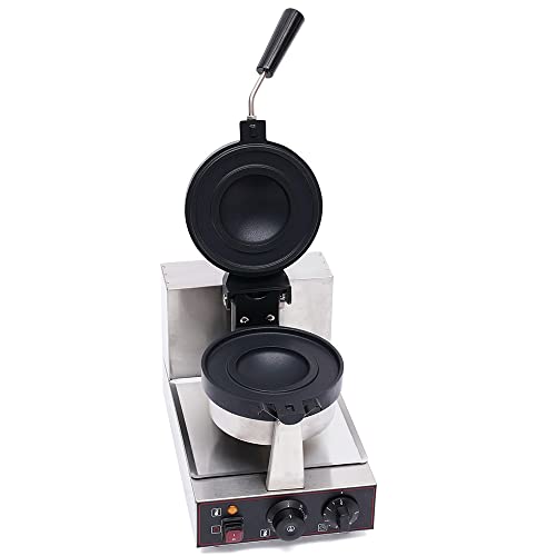 Electric Burger Waffle Maker 1000W Stainless Steel Non Stick Panini Hamburger Press Sandwich Maker Ice Cream Waffle Baking Machine for Household Commercial Use