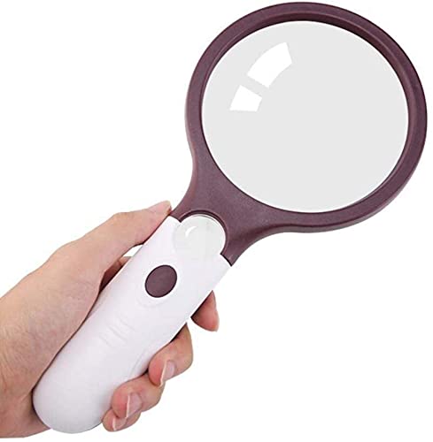 Generic Magnifyiglasses,Magnifyiglass Light,The Elderly Children to Read Phrepair Identify High Magnification High Definition Optical Magnifier