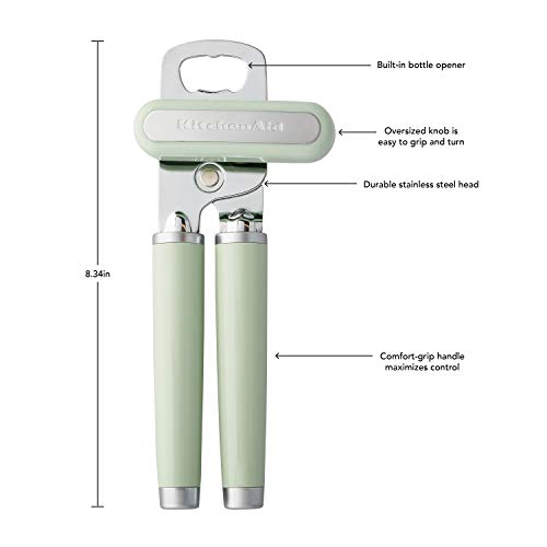 Image of KitchenAid Classic Multifunction Can Opener and Bottle Opener Easy to Use, Razor Sharp Stainless Steel Cutting Wheel, Soft Ergonomic Handles, Pistachio (Pack of 12)