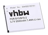 vhbw batteria compatibile con CAT/Caterpillar B15, B15Q smartphone cellulare da outdoor (2000mAh, 3,7V, Li-Ion)