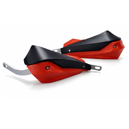 Image of Universal Motorcycle Hand Guard Wind Protector | Durable ABS Handguards for All Bikes Model (Black /Red)