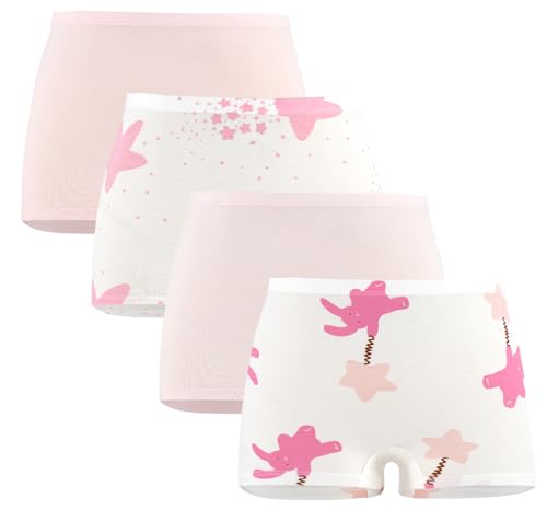 Panegy Seamless Underpants for Teen Girls High Waist Soft Underwear Printed Knickers 4 Pack 6-16 Years