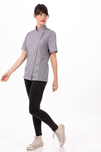 image for Chef Works Women's Springfield Chef Coat, Grey, X-Large