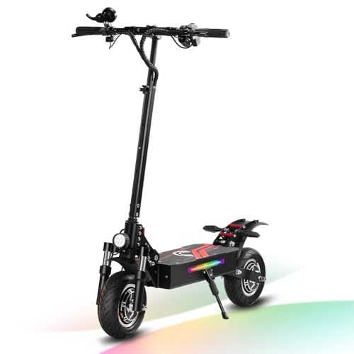 RAYI Patinete Eléctrico para Adultos AB7,Motores Auales 10 Pulgadas,Batería de Litio 52V 19Ah,Alcance 70 KM,7 Horas Carga,Patinete Eléctrico Todoterreno,Plegable,Capacidad Carga 200 kg