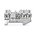 10Pcs ST2.5-Twin Spring Terminal Block, Din Rail Mount 2.5mm² 28A 1-in-2-out Electrical Connectors for Industrial Control(ST-2.5-Twin-Gray)