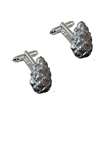 Derbyshire FT184 - Coppia di gemelli in peltro inglese moderno