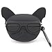 Produktbild Akancy kompatibel für Huawei Freebuds 4i Kopfhörerhülle, [Unterstützt das kabellose Laden] [Stoßfeste Schutzhülle] Silikonschutzhülle für Kopfhörer (Dog with Glasses)