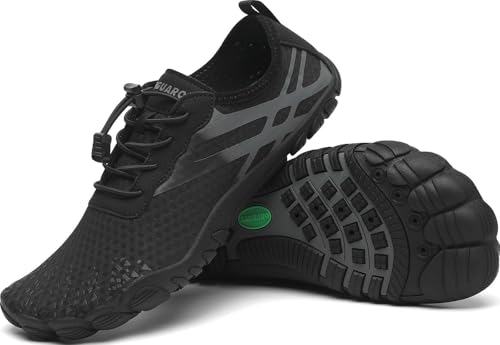 SAGUARO Escarpines Hombre Mujer Zapatillas de Agua Antideslizantes Zapatos de Agua Secado Rápido Zapatillas Playa Calzado para Natacion Surf Acuaticas Piscina Negro Misterioso Gr.41 EU