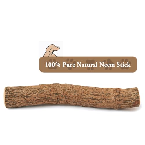Image of Neem Stick for Dog Chew, 100% Organic, Natural Toothpaste, Teething, Dental Care, (Large Dog >44LBs, Pack of 3 Pieces)