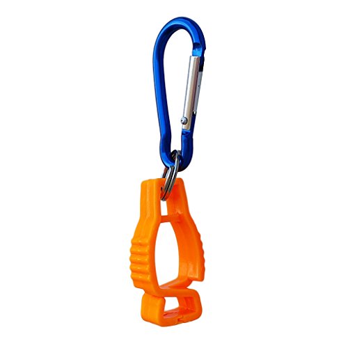 Preisvergleich Produktbild Kunststoff Handschuh-Halter Handschuhclip für Taucherhandschuhe, Arbeitshandschuhe, Golfhandschuhe, Fahrradhandschuhe - Orange