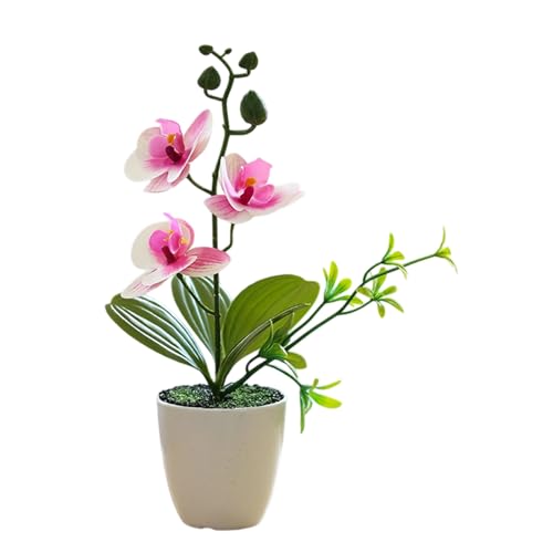 永久蝶蘭人工ディスプレイ植木鉢リアルな植物耐候性花家の装飾現実的な人工蝶蘭植物