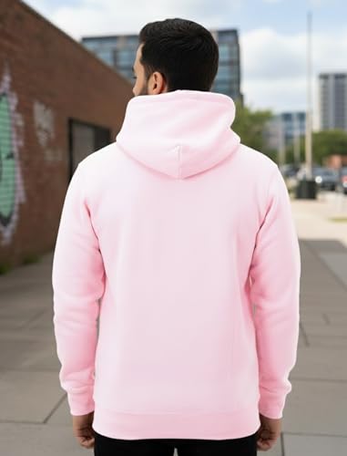 Image of BAGHADBILLO Men's & Women's Cotton Sweatshirt Hoodies with Pockets Solid Pattern Long Sleeves Hooded Neck Regular Fit and Standard Length