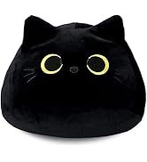 3D Black Cat Plush Toy - Black Cat Pillow Plush Durable Soft Cat Pillow - Cat Shaped Pillow Black...