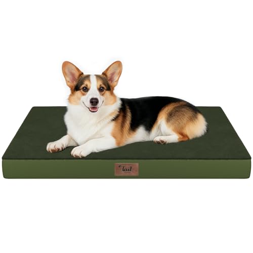 Image of Outdoor Waterproof Orthopedic Dog Bed for Large Dogs | Egg Crate Foam for Joint Support, TPU Waterproof Layer, Machine Washable 1680D Oxford Cover, 36 x 27 Inch, Up to 65 lbs
