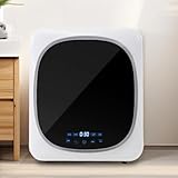 Simpolu 小型 衣類乾燥機 3kg 靴専用トレー付き 除湿 壁掛け 自動モード タイマー 節電 静音 ドラム式 靴乾燥 高温除菌 湿気取り 布団乾燥機 LED液晶ディスプレイ 一人暮らし やさしく乾燥 梅雨 湿気 花粉 家庭用 ウール 完成品 (ホワイト)