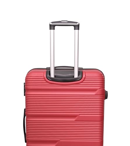 Image of ABS Hard Medium Check-in Suitcase 66 cm | 8 Wheels Metrolite Trolley Bag | Cherry Red Travel Luggage with Smooth Mobility, Combination Lock & Strong Zipper for Air, Road & Weekend Trips