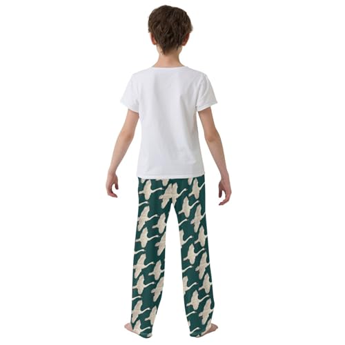 Flying Goose Boys Long Pants Soft Trousers Elastic Waist Kids Lounge Bottoms with Pockets S-XL3
