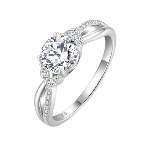 Bague de fiançailles argent et or blanc pour vos moments uniques