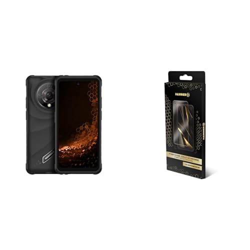 Hammer H Iron 6 5G Rugged Smartphone 8 RAM/256 GB + Hybrid Protection Glass | 5.6" 120 Hz Display, 65 MP Camera, 6050 mAh, Android 15, Black