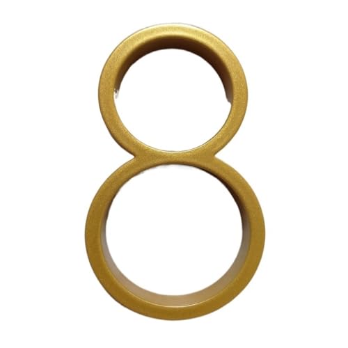 家の通りの番号 125mm ゴールデン フローティング モダン ハウスナンバー ゴールド ドア ホームアドレス番号 住宅用 デジタル 屋外 サインプレート 5 インチ #0-9(8)