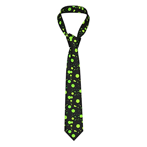 LLLDHGCBSS Cravate phosphorescente en soie fluo pour homme - Cravate amusante - Accessoire de fête, cadeau