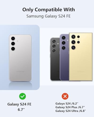 Image of Back Cover Case for Samsung Galaxy S24 FE 5G | Back Cover with Mag-Safe | Transparent & Black Mobile Phone Back Case Cover for Samsung Galaxy S2 4 FE / S24FE | Anti Yellow TPU Back Cover