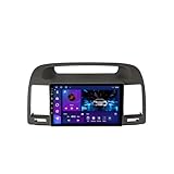 Android 15 Double DIN Autoradio 9 Zoll Car Touch Screen für Toyota Camry 5 XV 30 2001-2006 mit Rückfahrkamera Mirror Link BT Carplay GPS FM RDS SWC WiFi Cooling Fan Multimediaplayers(EP50 4+64G)
