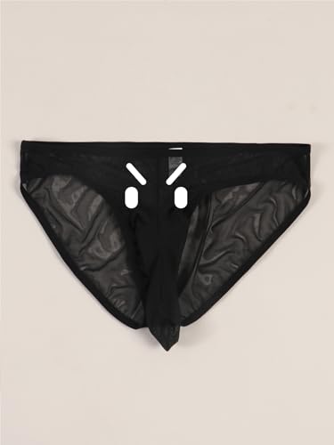 Men's Mesh Briefs - Sheer Bulge Enhancing Pouch, Ultra-Thin & Seamless Underwear2