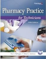 Pharmacy Practice for Technicians 0763852236 Book Cover